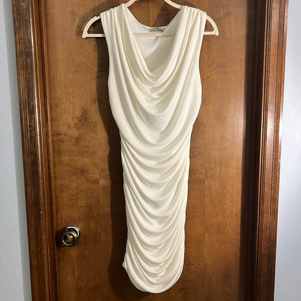 White Bodycon Midi Dress S/M